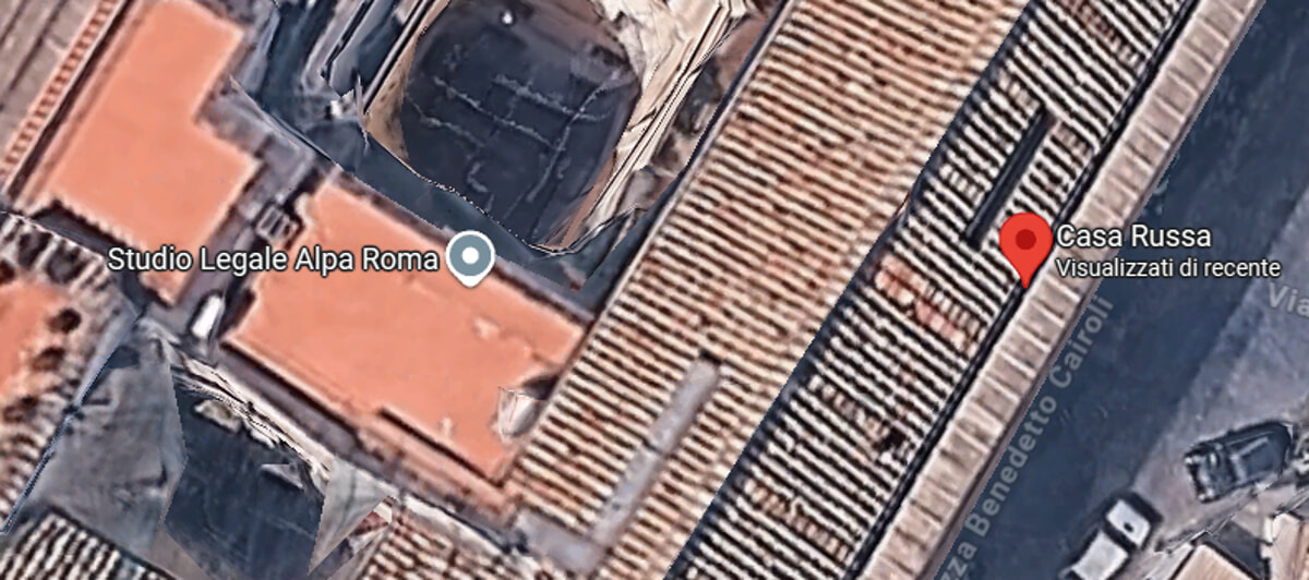 Until 2018 Giuseppe Conte had his law office on the 4th floor of the same building that houses the Russian House of Rome in Piazza Benedetto Cairoli Russian house Rome