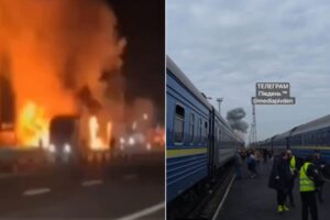 A train and a petrol station on the border between Ukraine and Poland were hit. Kiev to the EU: “The Russian barbarians are at your doors”