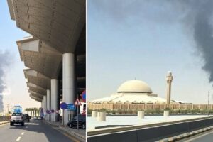Flames and black smoke near Riyadh airport. The Houthis to Italy: “We wonder what your planes are doing in Saudi Arabia”