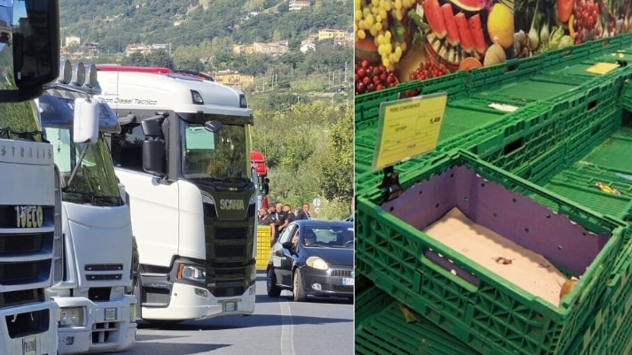 The truck drivers' protest empties the supermarkets of the South: "Moving forward is impossible". There is a lack of meat, fruit and dairy products: the map of inconveniences