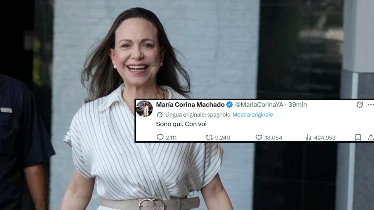 María Machado returns to Venezuela after almost a year of exile, the announcement on social media: "I am here with you"