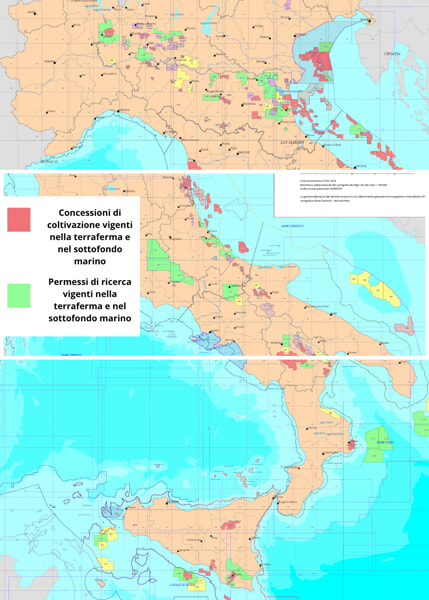 Map of requests and exclusive mining titles for research, cultivation and storage of hydrocarbons (Mase, update September 2026) CHARTER OF INSTANCES AND EXCLUSIVE MINERAL LICENSES FOR THE RESEARCH, CULTIVATION AND STORAGE OF HYDROCARBONS-buig-legenda