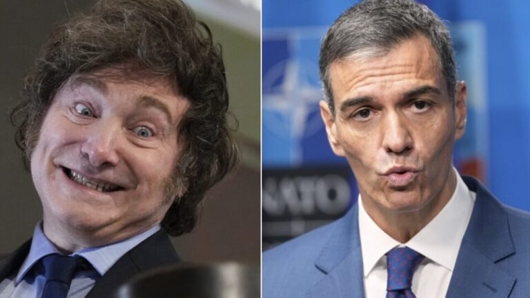 Milei unleashed against Sanchez, a barrage of insults: "Unpresentable dictator, corrupt, criminal thief"