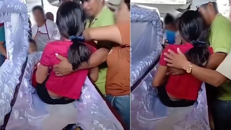 She faints in the car on the way to the hospital, is left for dead and placed in a coffin. He wakes up after 8 hours