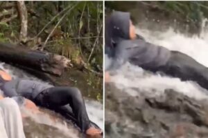 She slips into the waterfall while her friends make a video: found dead 70 meters away